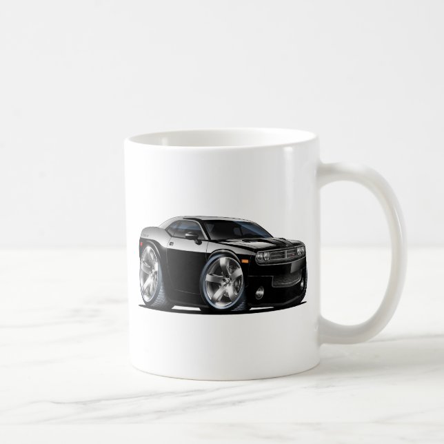Dodge-Herausforderer-Schwarz-Auto Tasse (Rechts)
