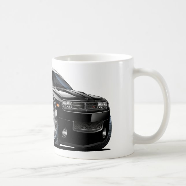 Dodge-Herausforderer-Schwarz-Auto Tasse (Rechts)