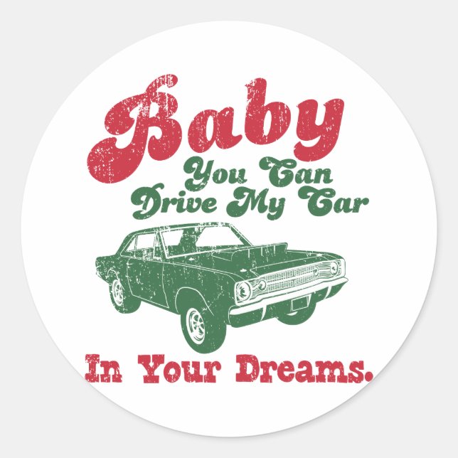 Dodge Hurst Hemi Pfeil 1968 Runder Aufkleber (Vorderseite)