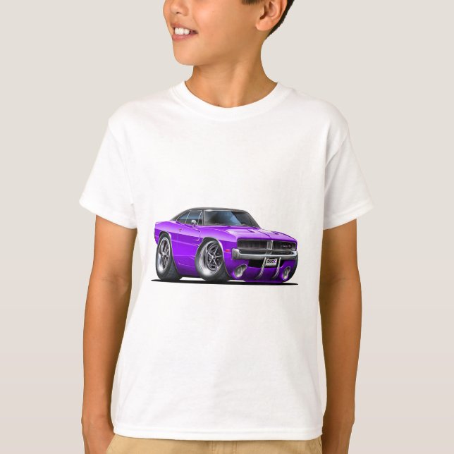 Dodge Ladegerät Lila Fahrzeug T-Shirt (Vorderseite)