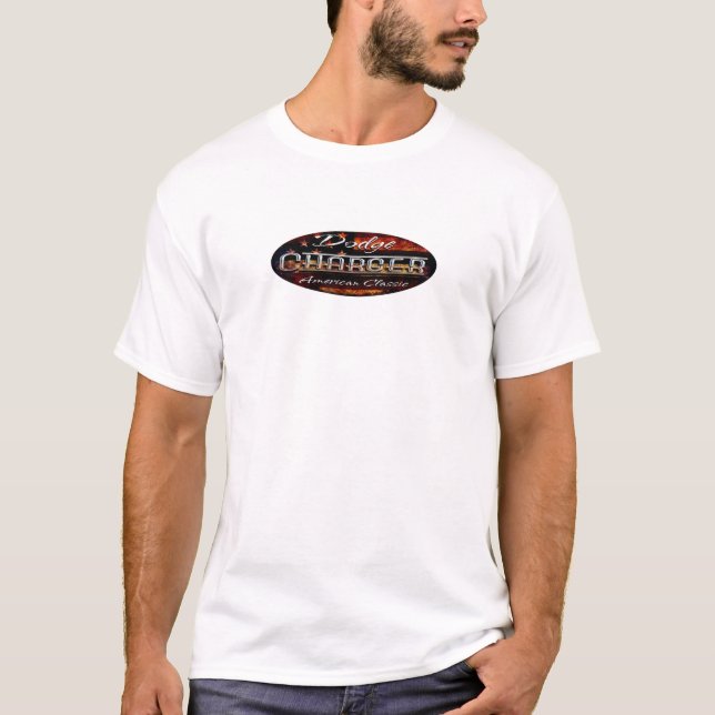 Dodge-Ladegerät - ovales T-Shirt (Vorderseite)