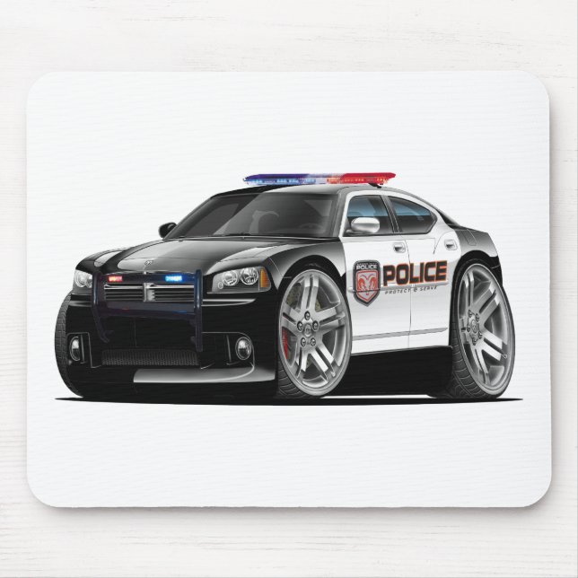 Dodge-Ladegerät-Polizei-Auto Mousepad (Vorne)