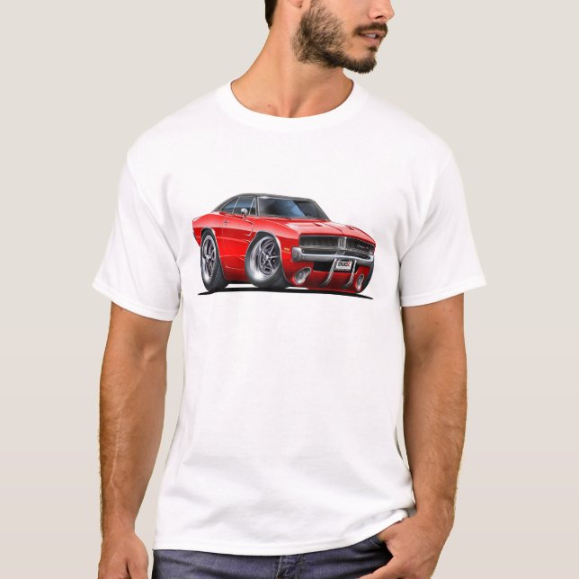 Dodge-Ladegerät-Rot-Auto T-Shirt (Vorderseite)