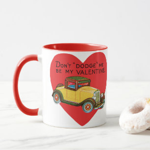 Dodge mich nicht, sei meine Valentin! Retro Valent Tasse
