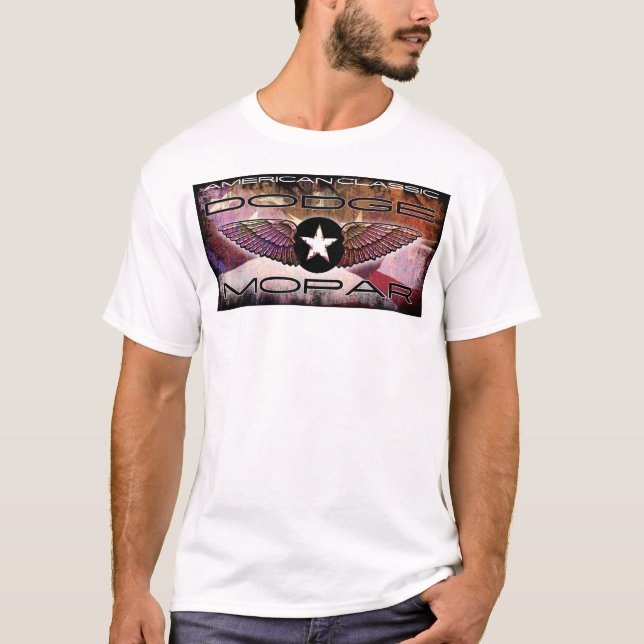 Dodge Mopar Fan-cooler Klassiker verblaßte T-Shirt (Vorderseite)