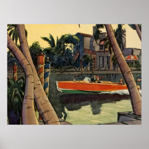Dodge Motor Speed Boat Jungle-Kreuzfahrt Poster