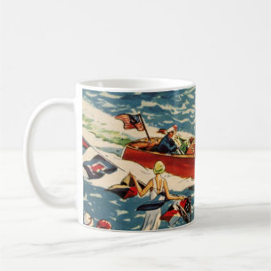 Dodge Motor Speedboot Vintage Antik Ruder Ozean Tasse