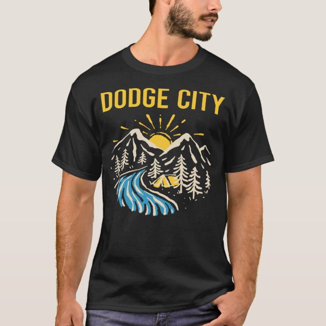 Dodge Naturlandschaft Stadt T-Shirt (Vorderseite)