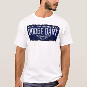 Dodge-Pfeil-blauer Klassiker Winged Schädel T-Shirt