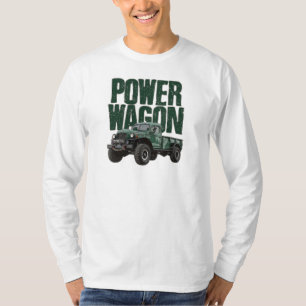 Dodge-Powerlastwagen und -text auf lang-sleeved T T-Shirt