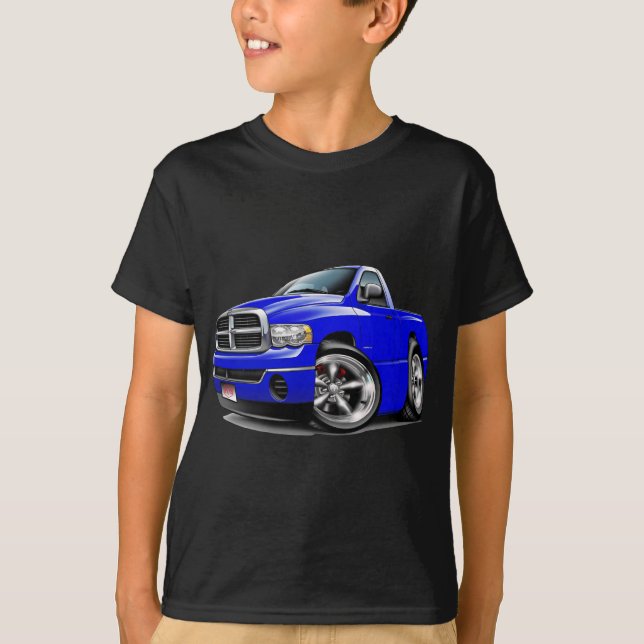 Dodge-RAM-Blau-LKW 2003-08 T-Shirt (Vorderseite)