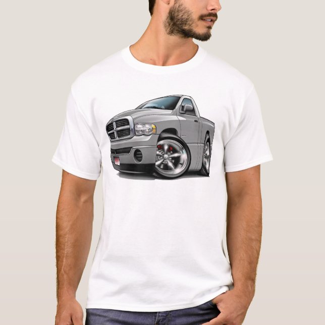 Dodge-RAM-Silber-LKW 2003-08 T-Shirt (Vorderseite)