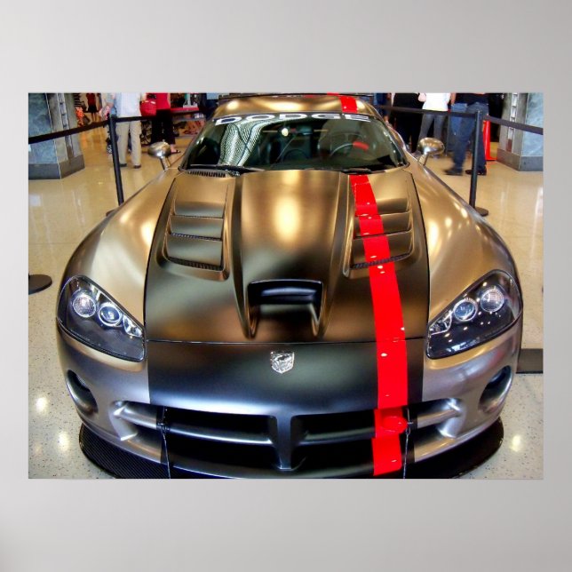 Dodge Viper 2008 Classic American Sports Car Print Poster (Vorne)