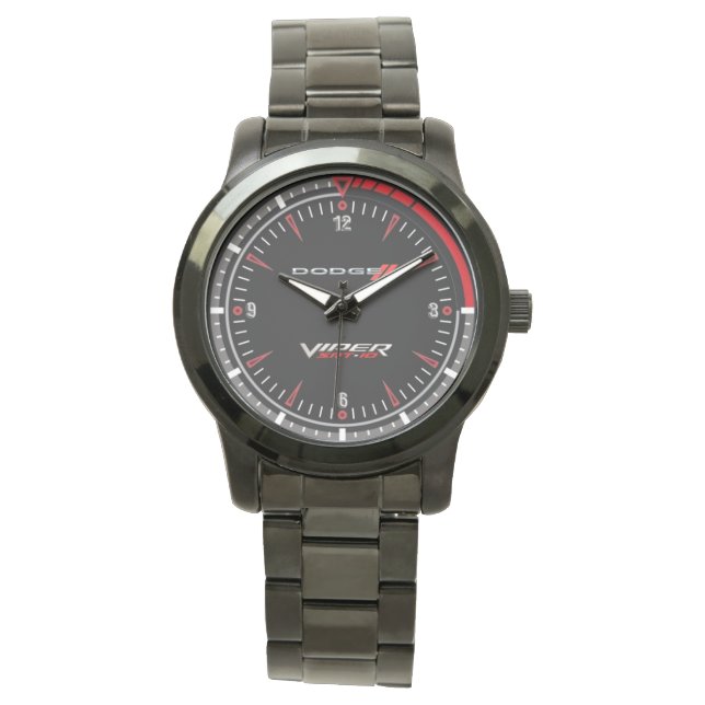 Dodge Viper Stainless Steel Quarz Watch Armbanduhr (Vorderseite)