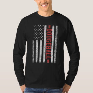 Dodgeball American Flag 4. Juli Cooler Spieler Nr. T-Shirt