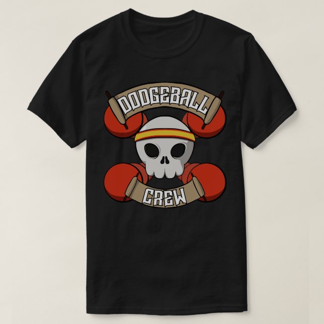 Dodgeball Crew Jolly Pirate T-Shirt (Design vorne)