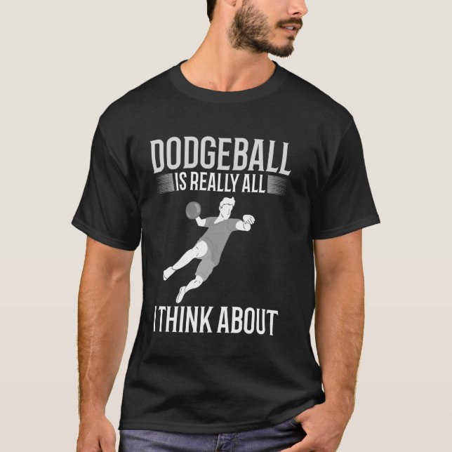 Dodgeball Game Funny Sport Dreh Ball T-Shirt (Vorderseite)