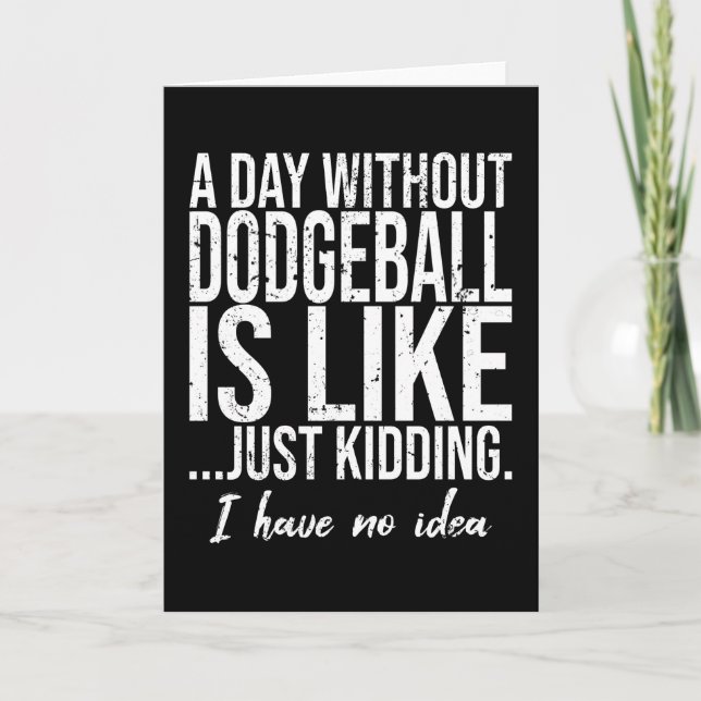 Dodgeball-Geschenkidee Karte (Vorderseite)