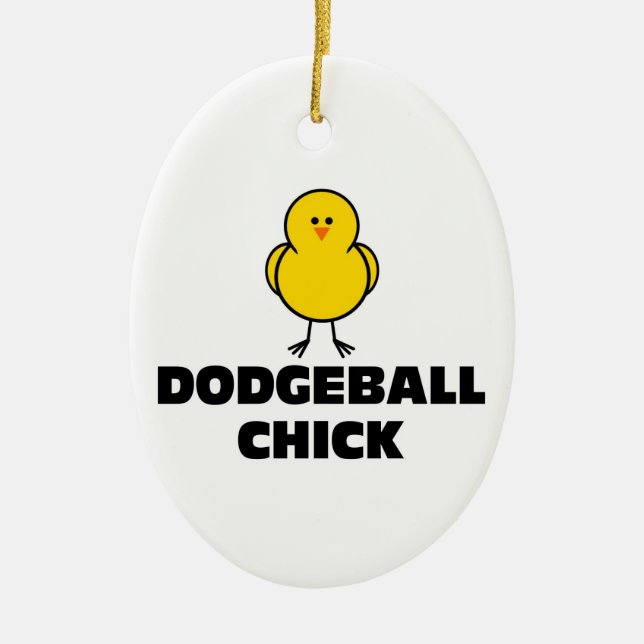 Dodgeball Küken Keramikornament (Vorne)