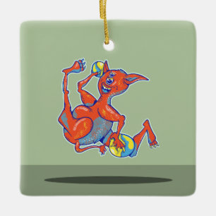 Dodgeball Monster Keramikornament