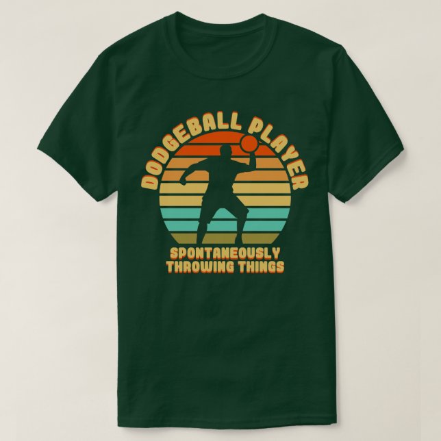 Dodgeball Player spontan Dinge werfen T-Shirt (Design vorne)