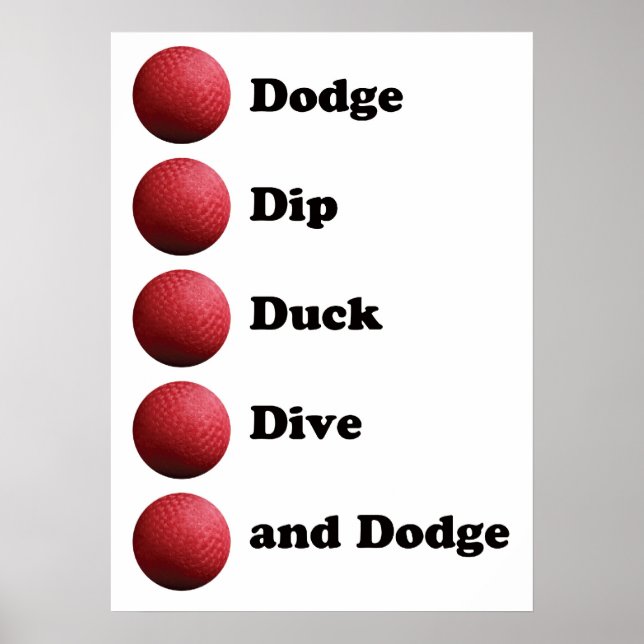 Dodgeball-Poster Poster (Vorne)