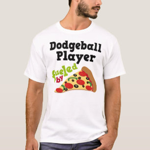 Dodgeball Spieler-(lustiges) Pizza-T-Shirt T-Shirt