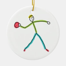 Dodgeball-Stockmann Keramik Ornament