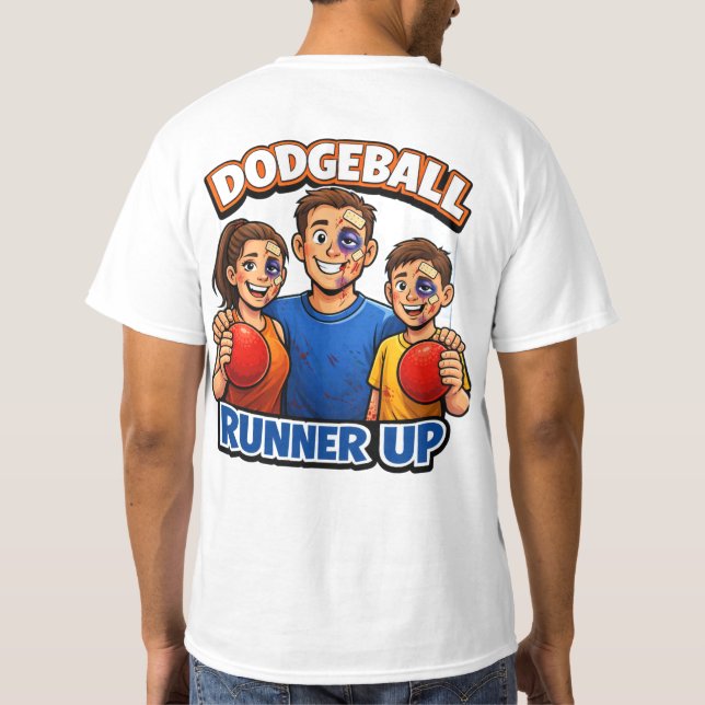 Dodgeball-Zweitplatzierter T-Shirt (Rückseite)