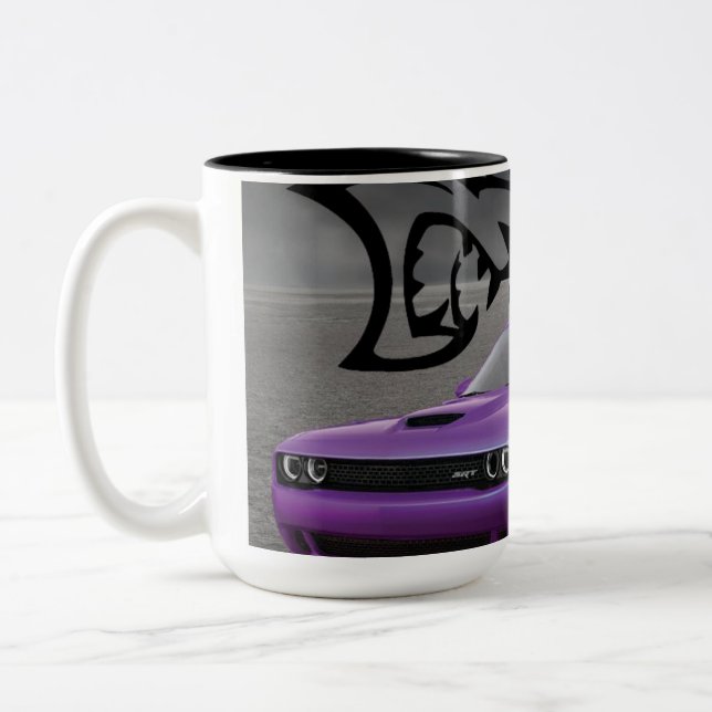 Dodgehellcat-Herausforderer-Tasse Zweifarbige Tasse (Links)