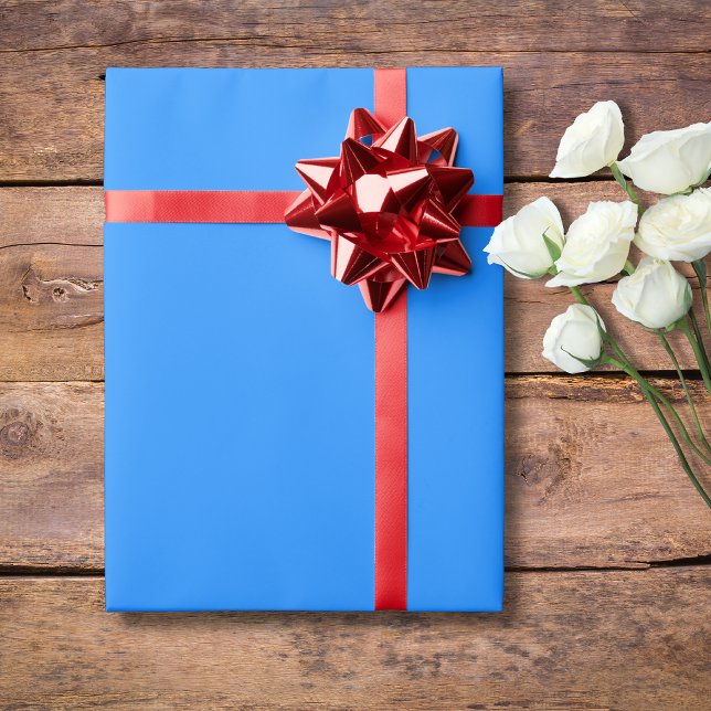 Dodger Blue Solid Color | Classic | elegant Geschenkpapier (Von Creator hochgeladen)