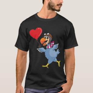 Dodo Bird with Heart Balloon Valentinstag Liebe B T-Shirt