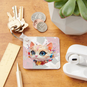 Dodo chic niedliche emotionale niedliche Katzenhin Schlüsselanhänger