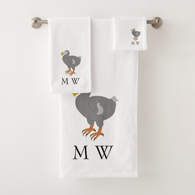 Dodo Design Monogrammiert Badhandtuch Set (Insitu)