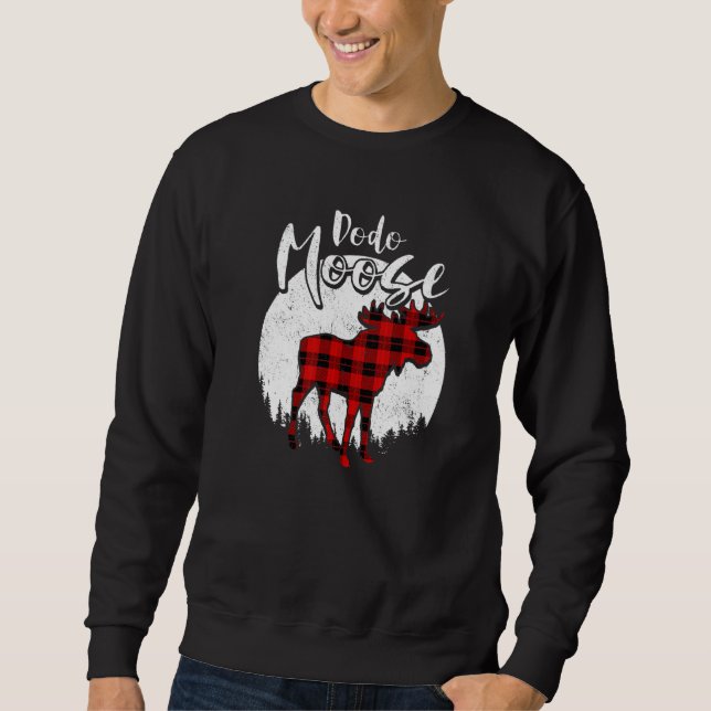 Dodo Moose Red Plaid Buffalo Matching Family Pajam Sweatshirt (Vorderseite)