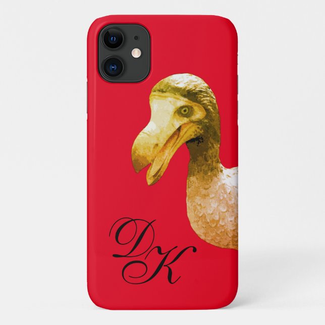 Dodo Personalisierte Monogramm iPhone 11 Hüllen (Rückseite)