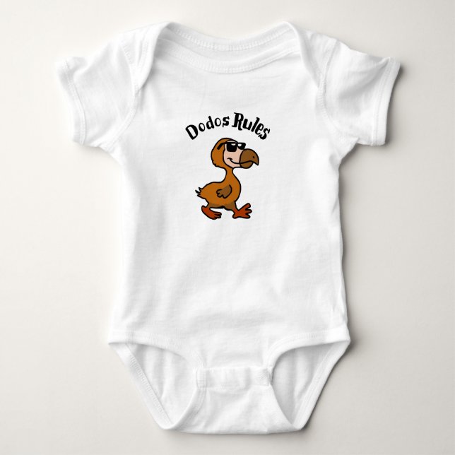 Dodo-Regeln | Hintergrundfarbe auswählen Baby Strampler (Vorderseite)