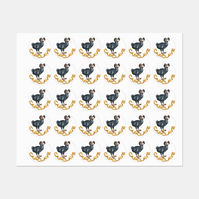Dodo Stickers Etiketten (Blatt)