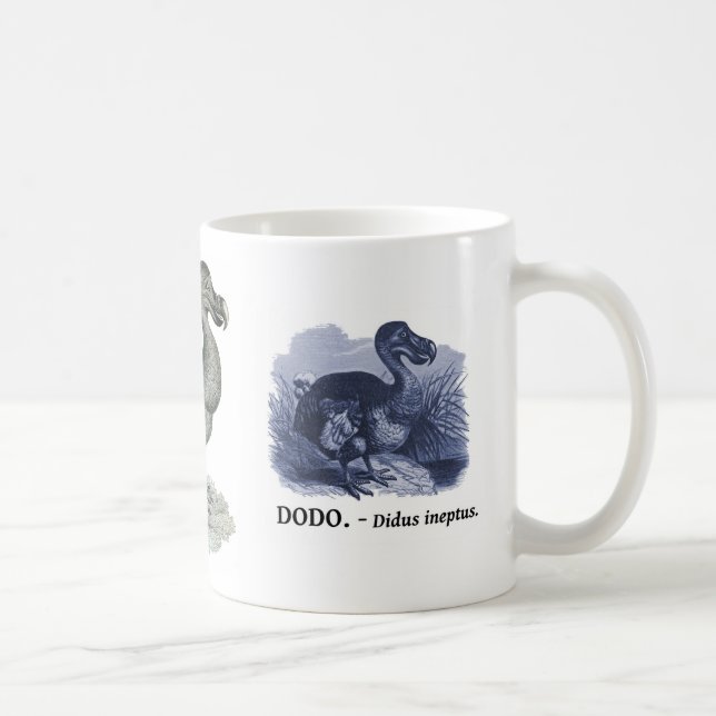 DoDo-Vogel-Druck Kaffeetasse (Rechts)