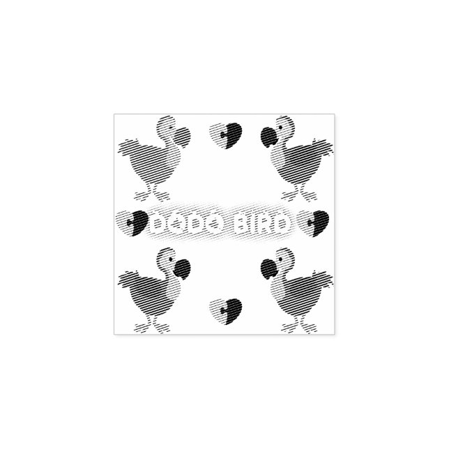 Dodo Vogel Liebe! Briefmarke Gummistempel (Prägung)