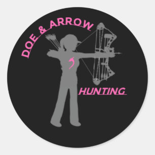 Doe and Arrow Decal Runder Aufkleber