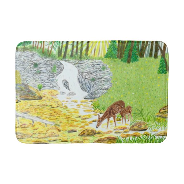 Doe and Fawn Badematte (Vorderseite)