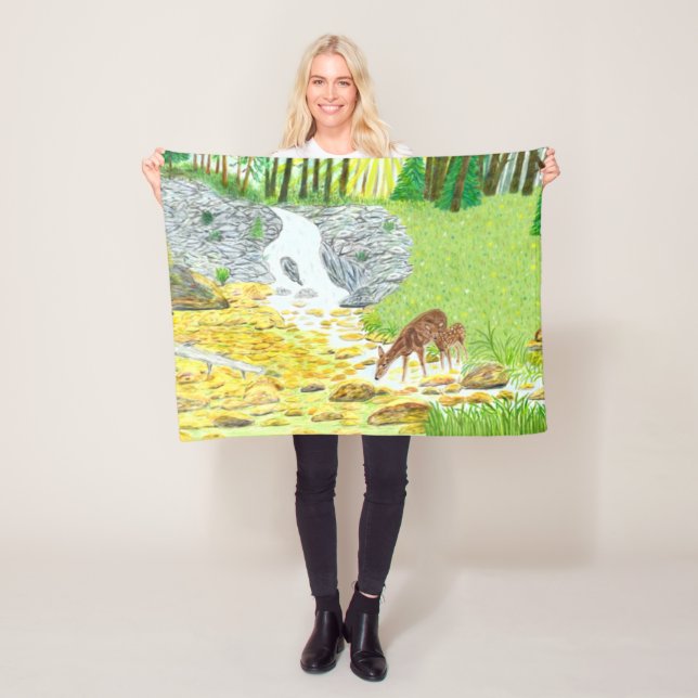 Doe and Fawn Fleecedecke (Beispiel)