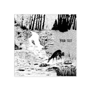 Doe and Fawn Gummistempel