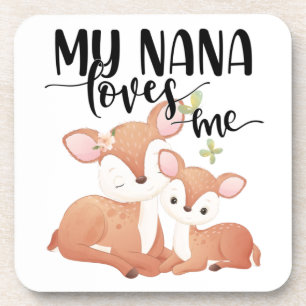Doe and Fawn My Nana Lieben Getränkeuntersetzer