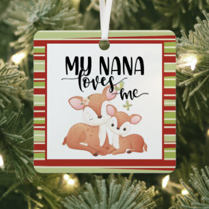 Doe and Fawn My Nana Lieben Ornament Aus Metall