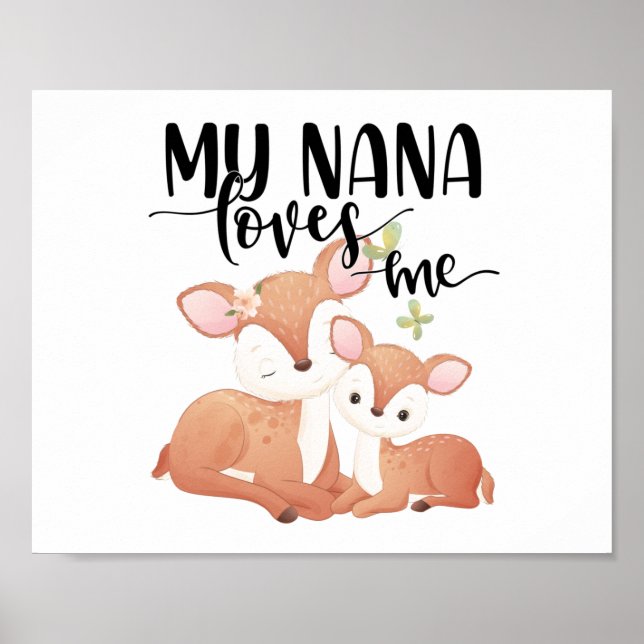 Doe and Fawn My Nana Lieben Poster (Vorne)