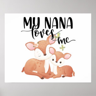 Doe and Fawn My Nana Lieben Poster