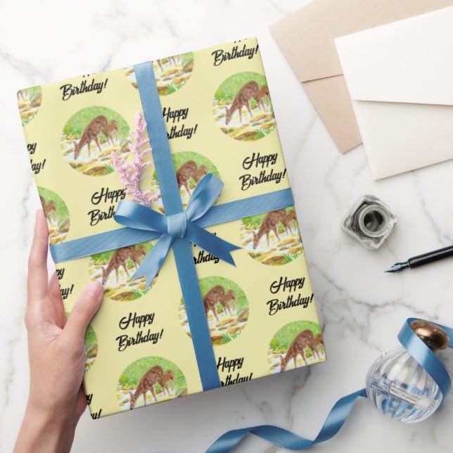 Doe and Fawn Yellow Geschenkpapier (Schenken)