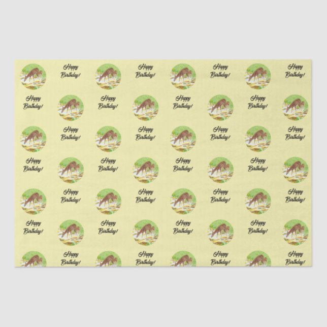 Doe and Fawn Yellow Seidenpapier (Vorderseite)
